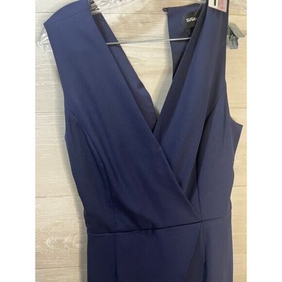 NWT Sugar Lips womens Lace‎ Inset Wide Leg Jumpsuit Medium - Picture 5 of 6